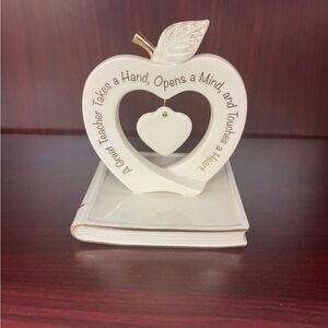 Lenox The Great Teacher Apple Figurines NWOT